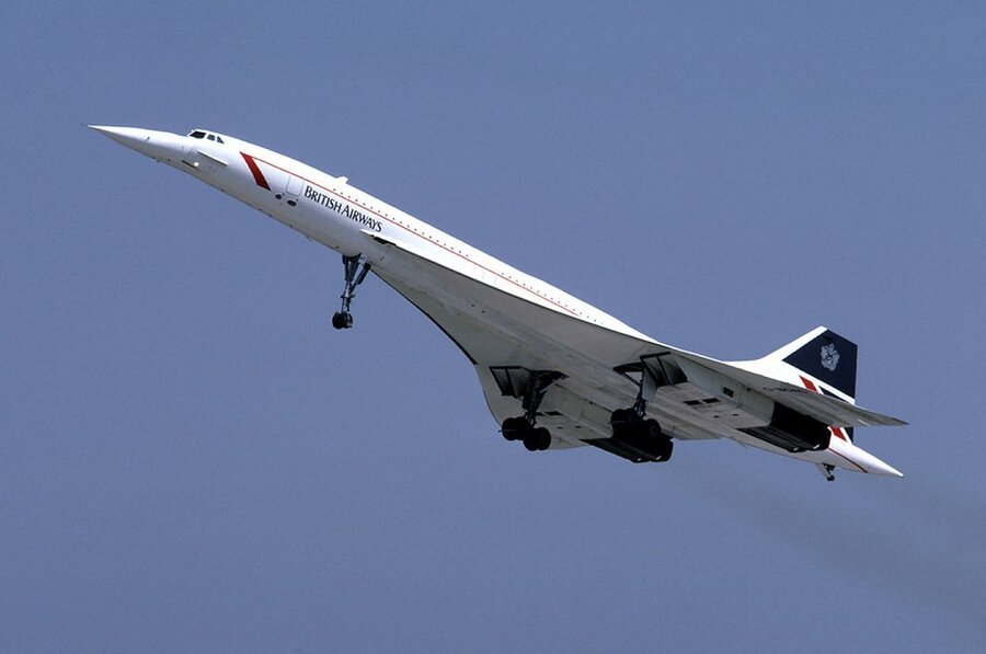 1986年、離陸中のブリティッシュ・エアウェイズのコンコルド