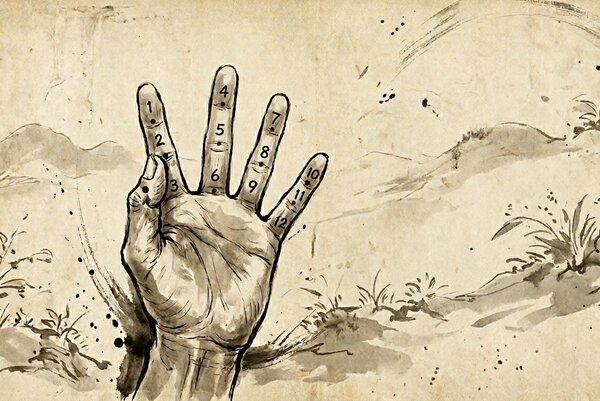 シュメール式の指関節カウント